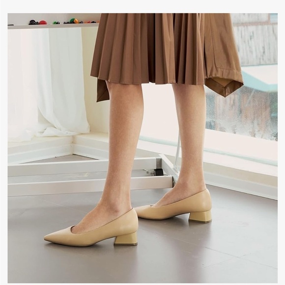 DREAM PAIRS Women's Chunky Heels Closed Toe Low Block 8 - Picture 5 of 13